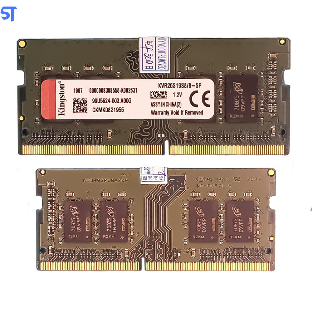 Memoria Ram Notebook 8Gb Ddr4 2666MHz KVR26S19S8/8 Kingston